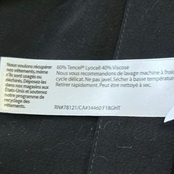 EILEEN FISHER Blazer Tencel Viscose 2 Button Jacket Suiting Black XXL - Picture 6 of 8